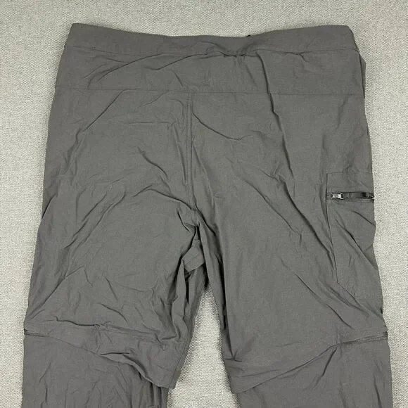 Adidas Pants Mens Large Black Terrex Utilitas Hiking Zip-Off Convertible Outdoor